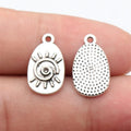 18x10mm 1.1g Antique Silver Zinc Alloy Swirl Sun Tag Charm Pendant for DIY Necklace Bracelet Jewelry