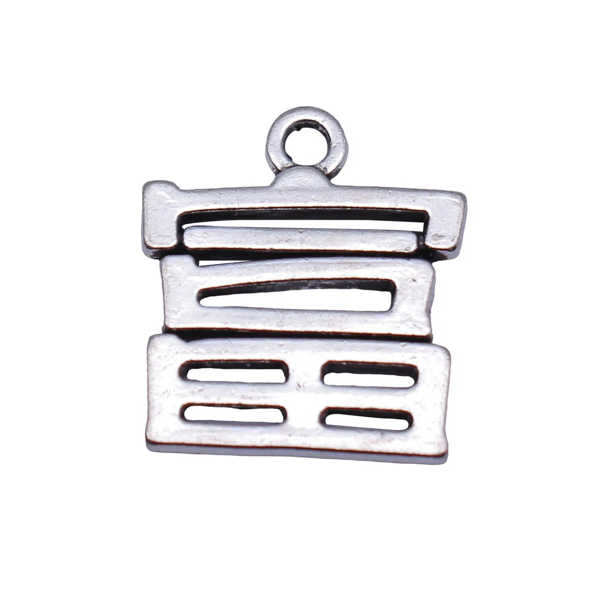 16x14mm 1.2g Antique Silver Zinc Alloy Wealth Character Charm Pendant for Bracelet Necklace Making
