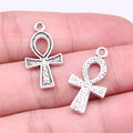 25x14mm 1.5g Antique Silver Zinc Alloy Egyptian Ankh Cross Charm Pendant for DIY Jewelry Making