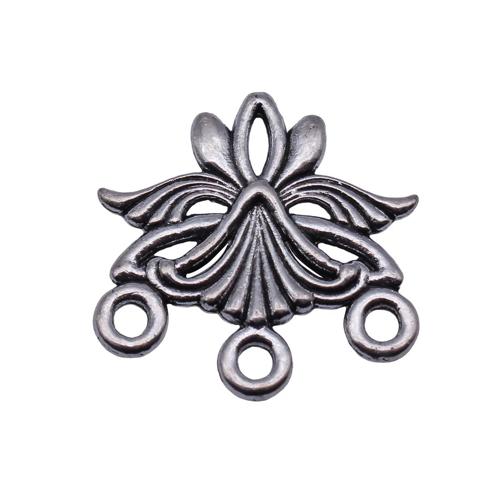 27x27mm 3.2g Multicolor Zinc Alloy Round Earring Connector Charm Findings for DIY Earrings Jewelry Making