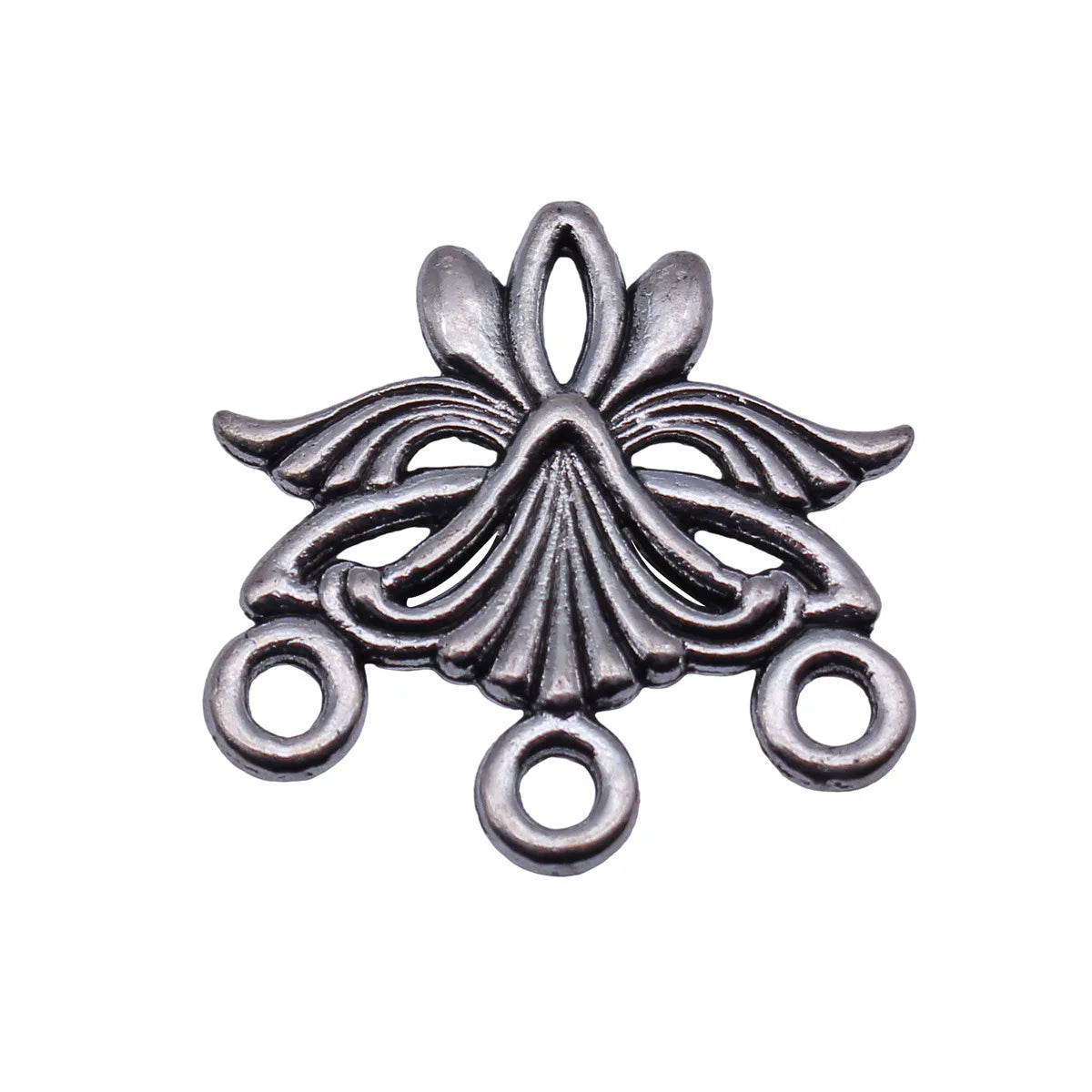 27x27mm 3.2g Multicolor Zinc Alloy Round Earring Connector Charm Findings for DIY Earrings Jewelry Making