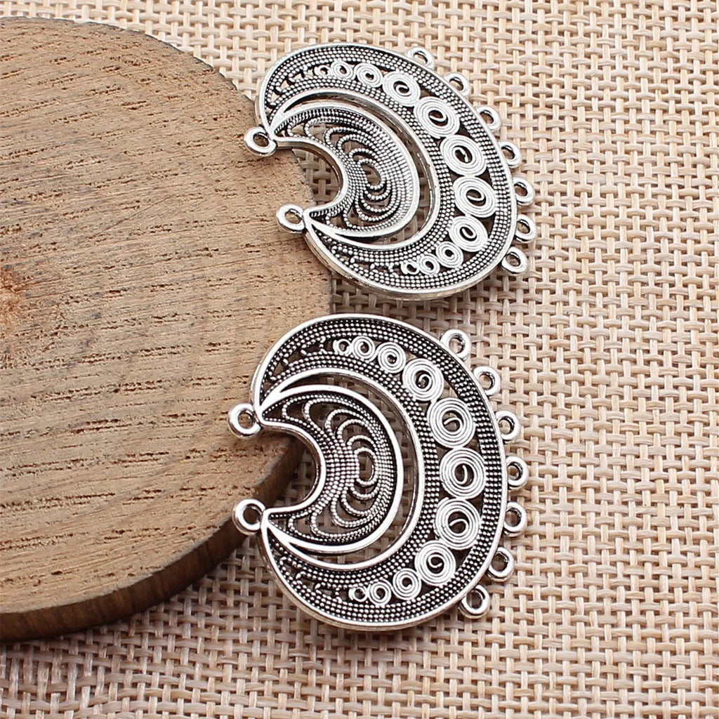 31x31mm 3.5g Multicolor Zinc Alloy Earring Connector Charm Jewelry Findings for DIY Earrings