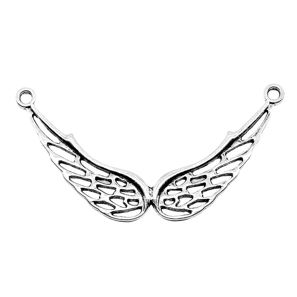 93x48mm 14.7g Antique Silver Zinc Alloy Angel Wing Charm Pendant for DIY Necklace Jewelry Making
