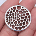 30x30mm 4.5g Antique silver zinc alloy hollow round disc charm pendant for DIY jewelry making