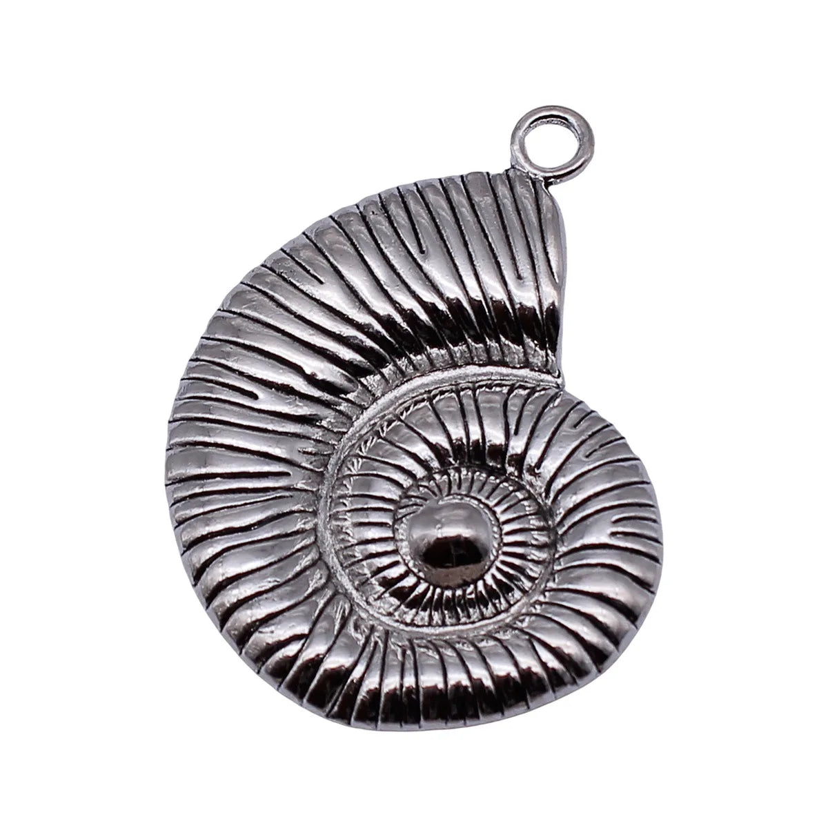51x36mm 8g Antique Silver Zinc Alloy Conch Shell Charm Pendant for Beach Necklace Making