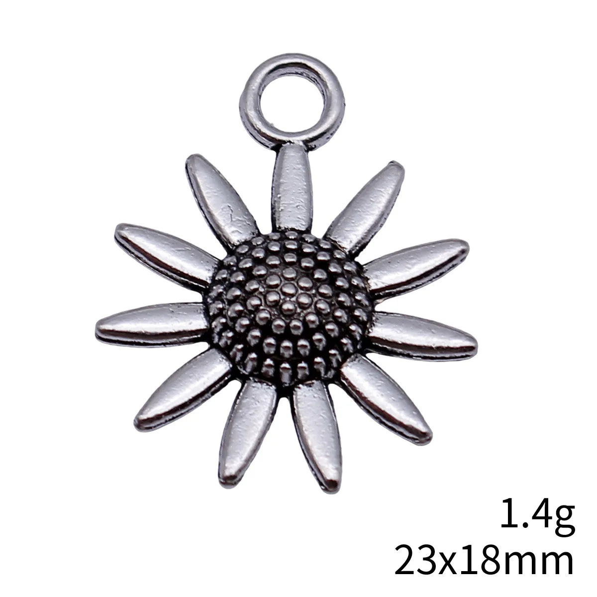 23x18mm 1.4g Multicolor Zinc Alloy Sunflower Flower Charm Pendant for DIY Necklace Bracelet Jewelry