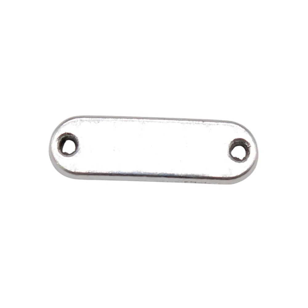 20x6mm 1.2g Antique Silver Zinc Alloy Smooth Curved Connector Charm for DIY Bracelet Jewelry Making