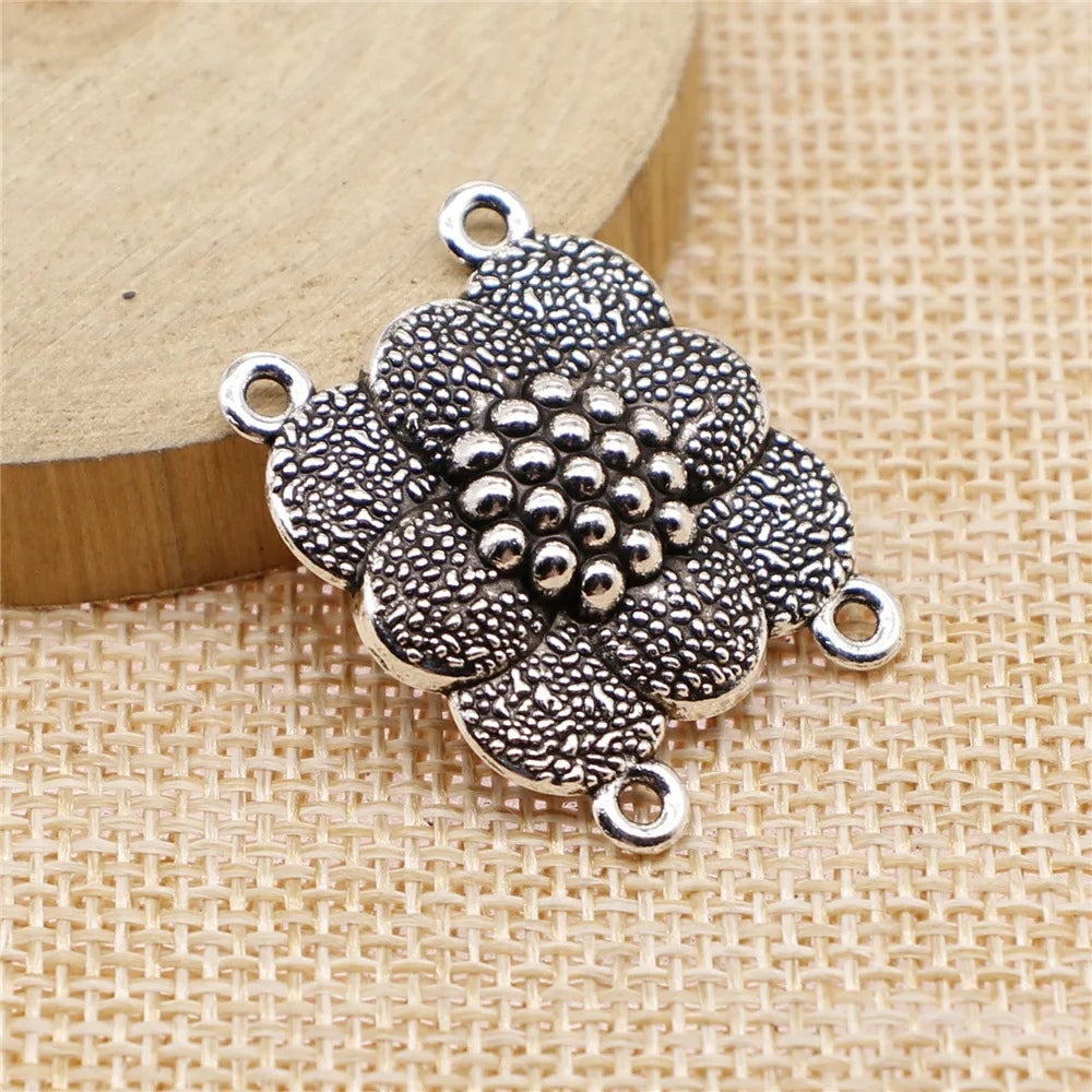 25x31mm 2.7g Multicolor Zinc Alloy Four-Hole Body Chain Connector Charm for Waist Chain Jewelry Making