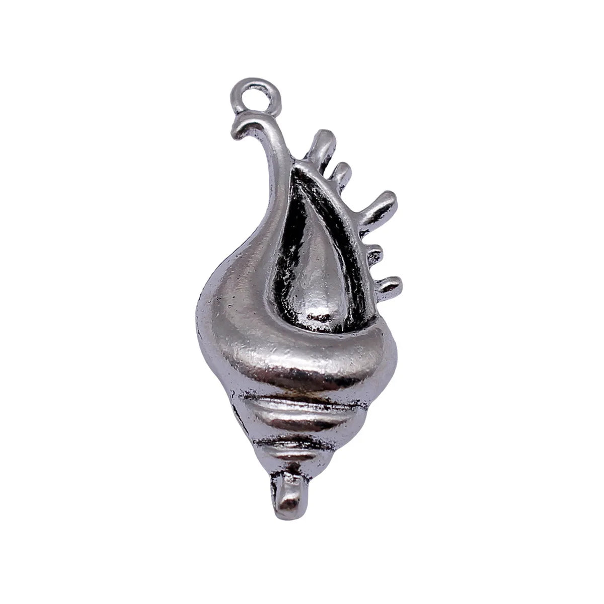 45x18mm 6.2g Antique Silver Zinc Alloy Conch Shell Charm Pendant for DIY Necklace Bracelet Making