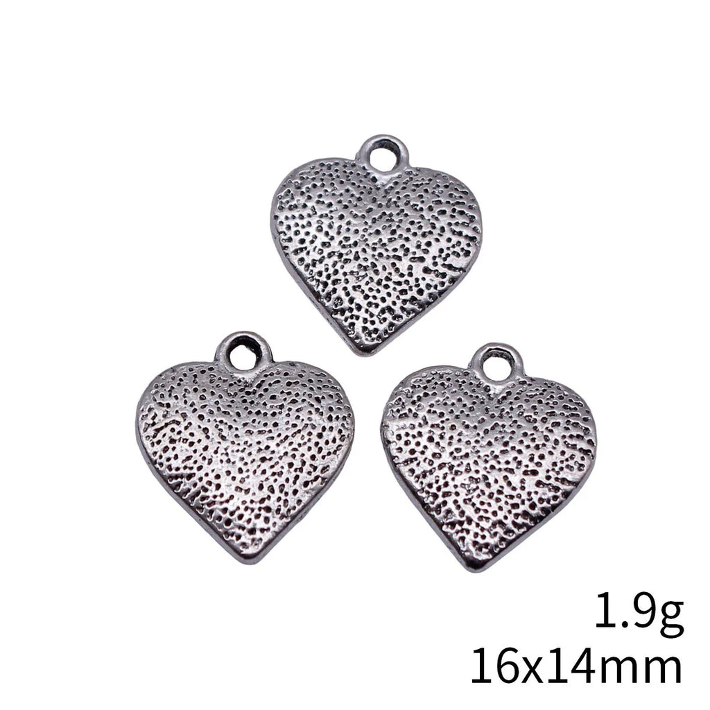 16x14mm 1.9g Multicolor zinc alloy dotted Heart charm pendant for necklace bracelet jewelry making