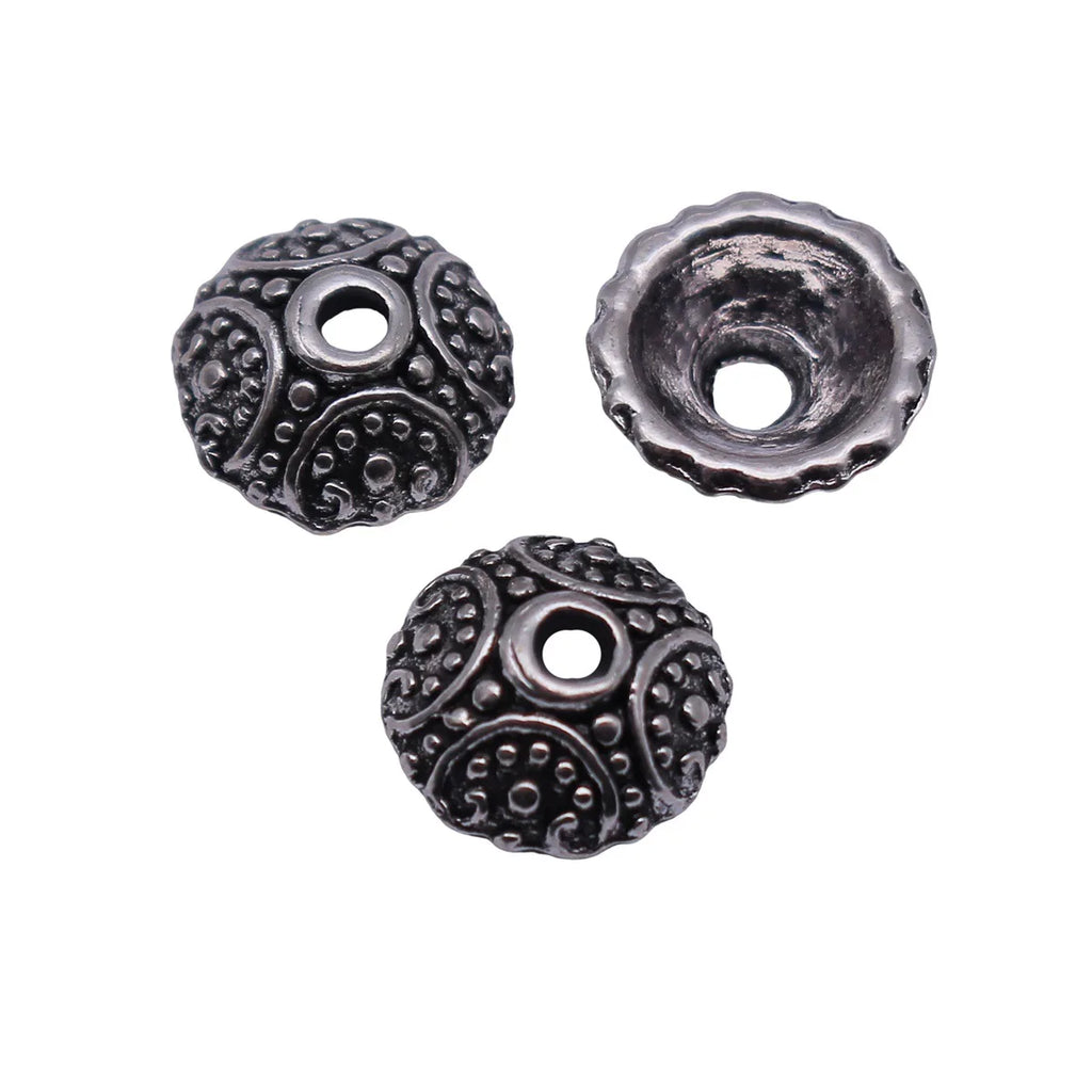 10x10x4mm 0.62g Antique Silver Zinc Alloy Flower Bead Caps Jewelry Findings for DIY Beaded Jewelry Making