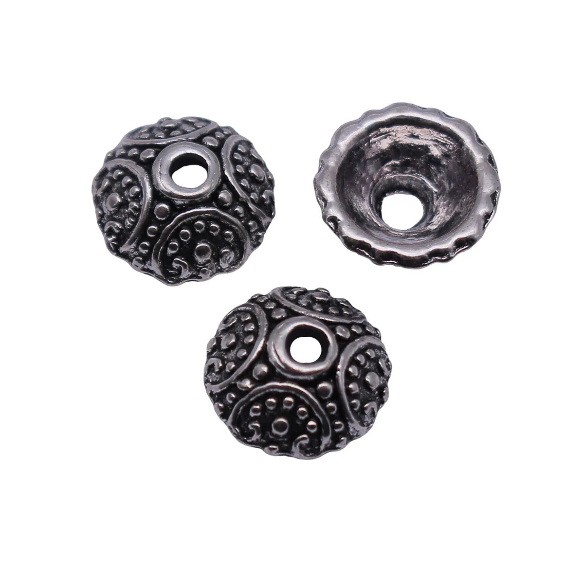 10x10x4mm 0.62g Antique Silver Zinc Alloy Flower Bead Caps Jewelry Findings for DIY Beaded Jewelry Making