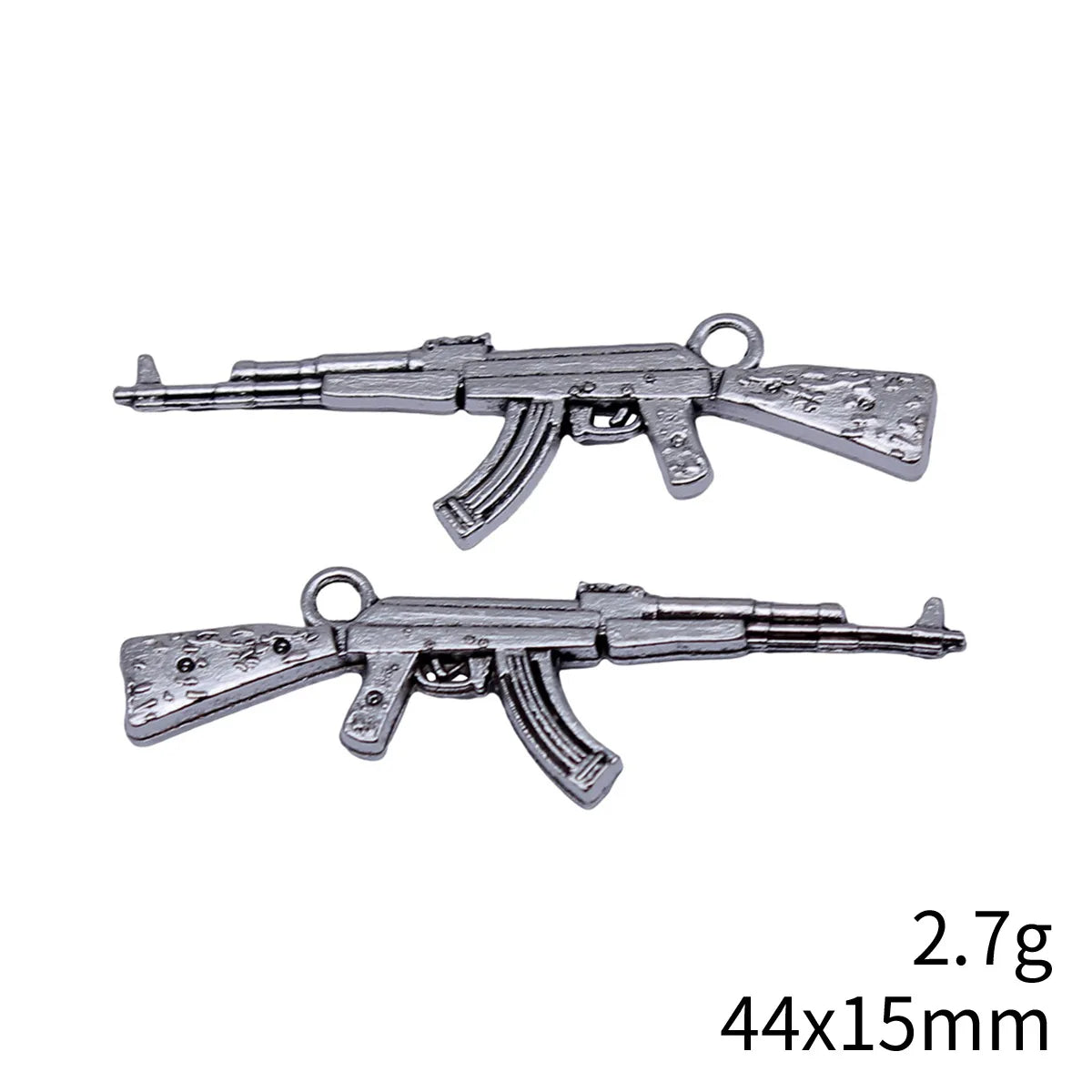 44x15mm 2.7g Antique Silver Zinc Alloy Gun charm pendant for DIY bracelet necklace jewelry making