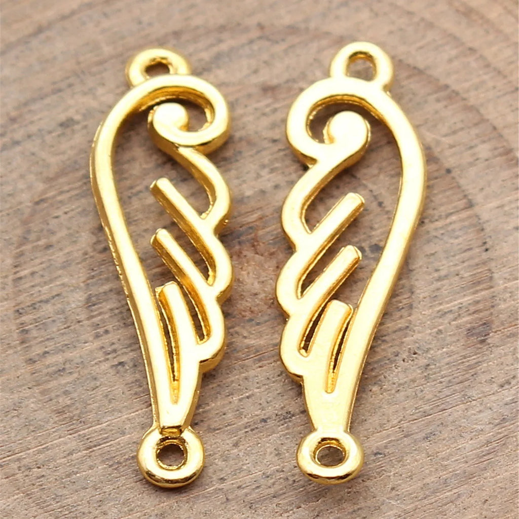 32x10mm 1.3g Multicolor Zinc Alloy Wing connector charm for DIY bracelet necklace jewelry making