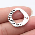 25x24mm 3g Multicolor Zinc Alloy Hammered Irregular Round Ring Connector Charm for DIY Jewelry
