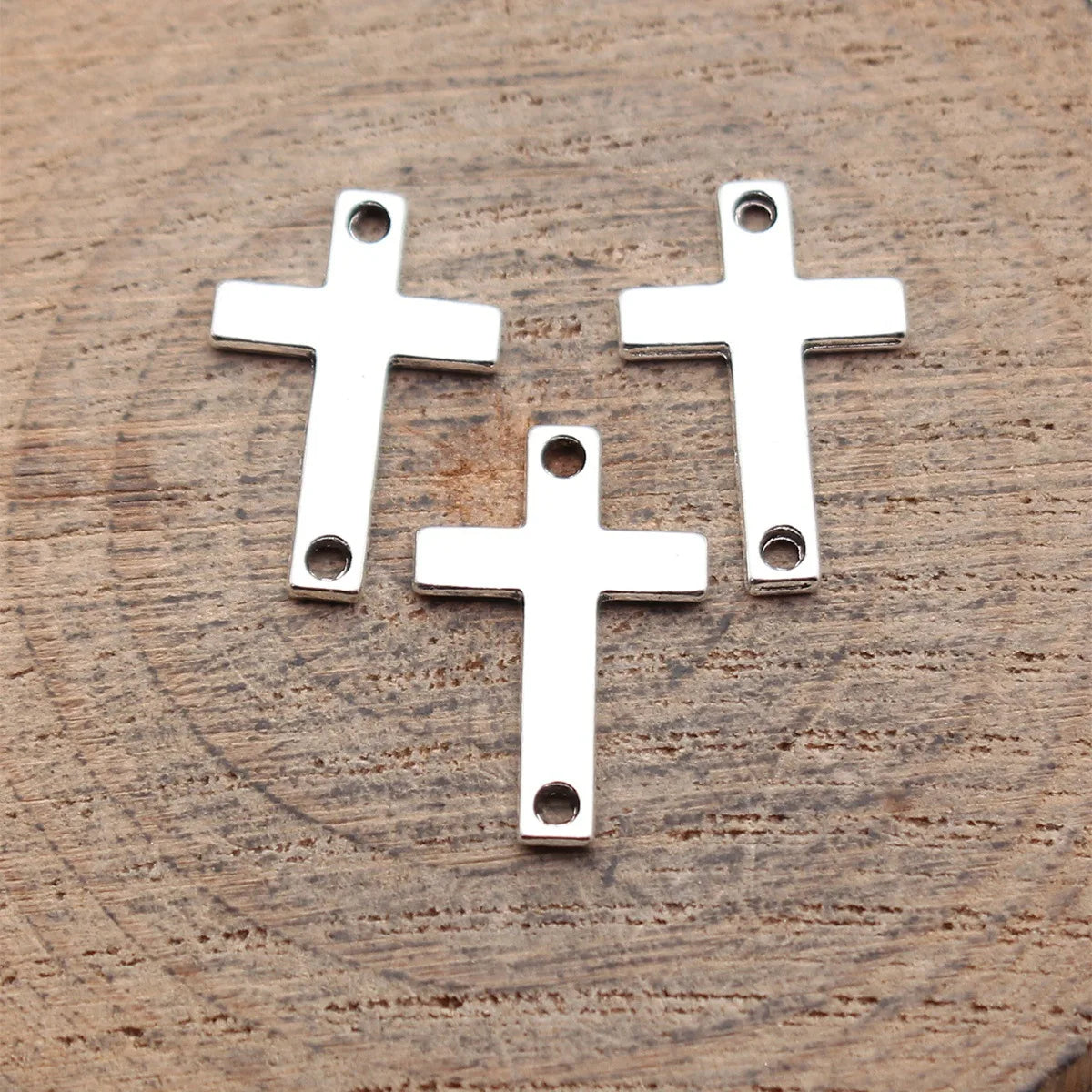 18x12mm 0.59g Multicolor Zinc Alloy Cross Connector Charms for DIY Bracelet Necklace Jewelry Making