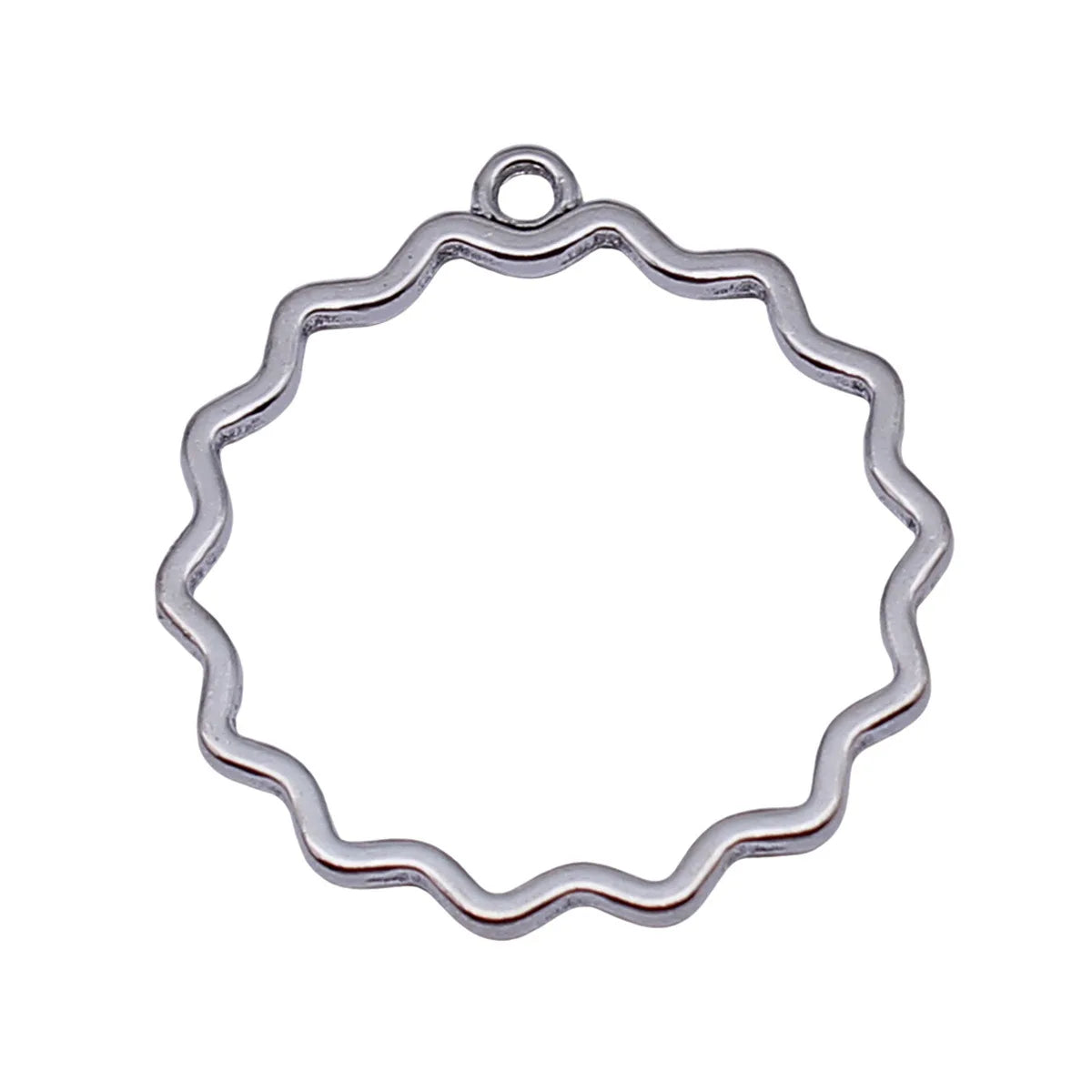 30x28mm 1.4g Multicolor Zinc Alloy Hollow Flower Frame Charm Pendant for DIY Necklace Earrings