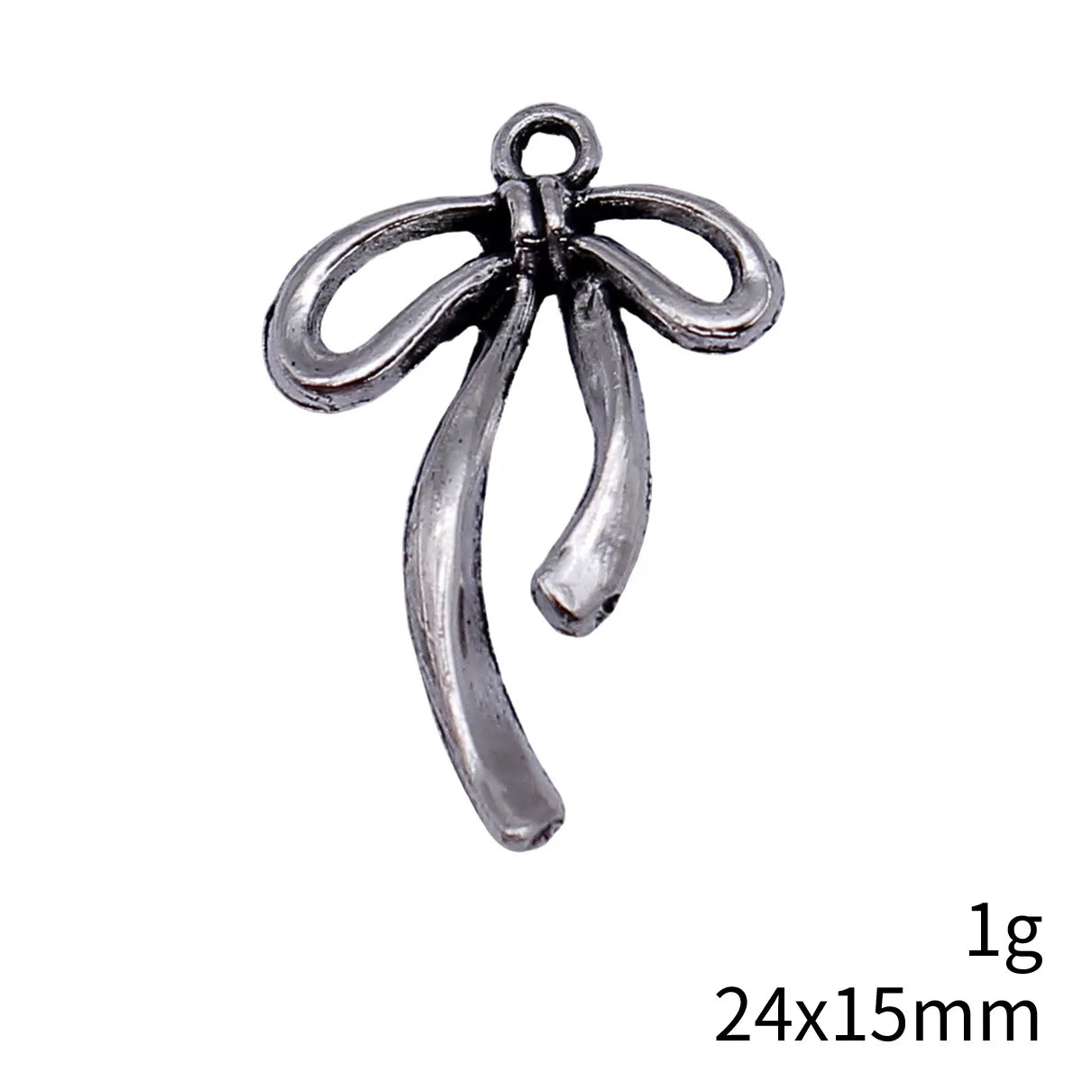 24x15mm 1g Antique Silver Zinc Alloy Bowknot Butterfly Charm Pendant for DIY Necklace Bracelet Jewelry Making
