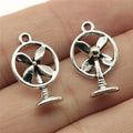 21x13mm 1.1g Antique Silver Zinc Alloy Electric Fan Charm Pendant for DIY Necklace Bracelet Making