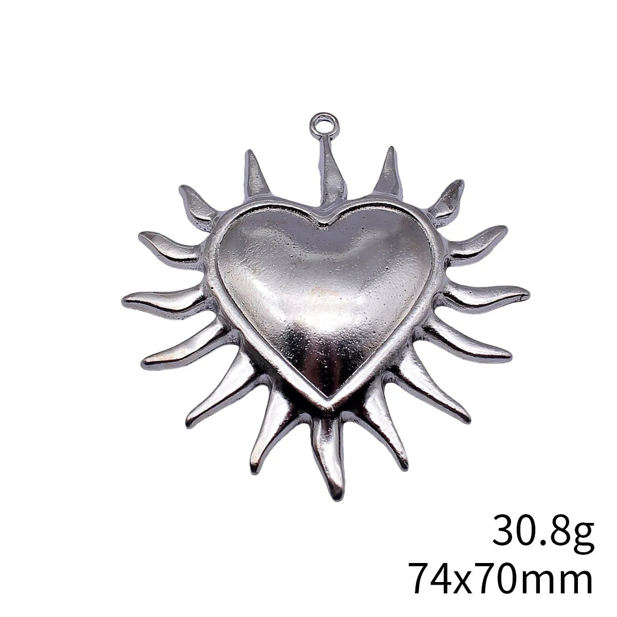 74x70mm 30.8g Antique Silver Zinc Alloy Thorn Heart Charm Pendant for DIY Necklace Jewelry Making
