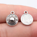 15x12x7.7mm 1.4g Multicolor Zinc Alloy Engraved Round Charm Pendant for DIY Necklace Bracelet Jewelry