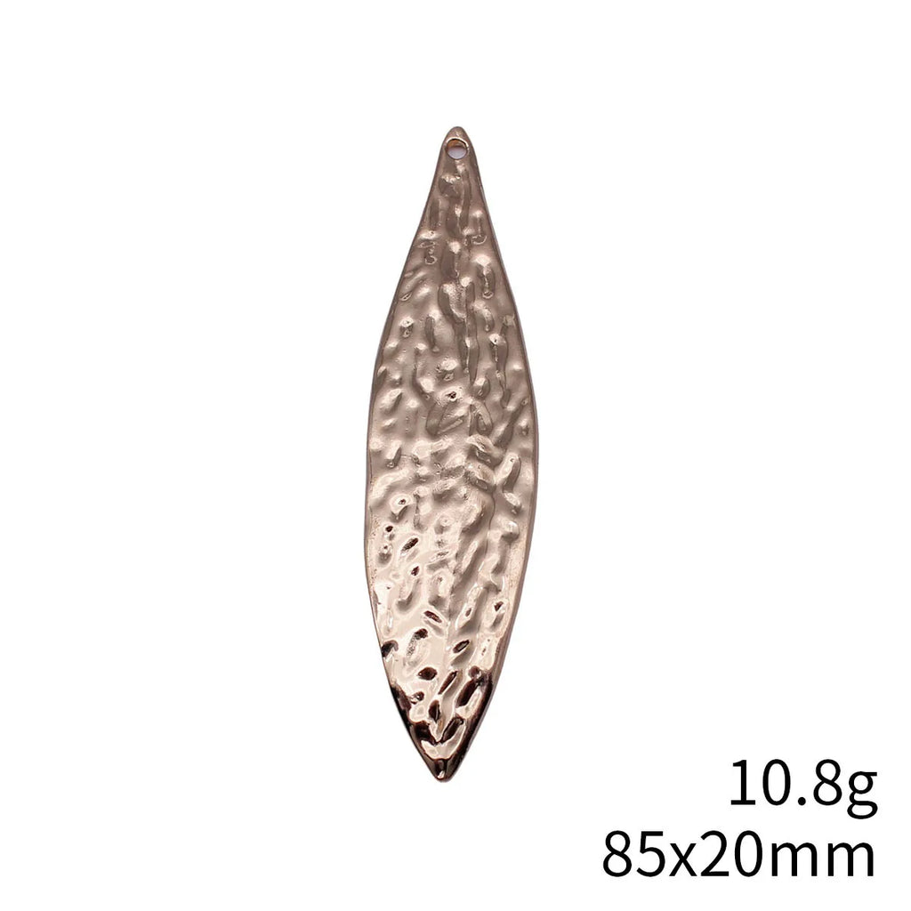 85x20mm 10.8g Multicolor Zinc Alloy Hammered Large Tree Leaf Charm Pendant for DIY Necklace Making