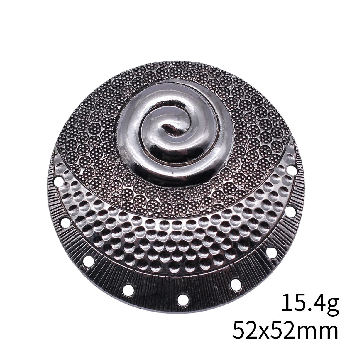 52x52mm 15.4g Antique Silver Tone Zinc Alloy Swirl Texture Connector Charm for DIY Necklace Making