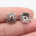 14x14x4.6mm 0.8g Multicolor Zinc Alloy Flower Bead Caps for DIY Beaded Bracelet Necklace Making