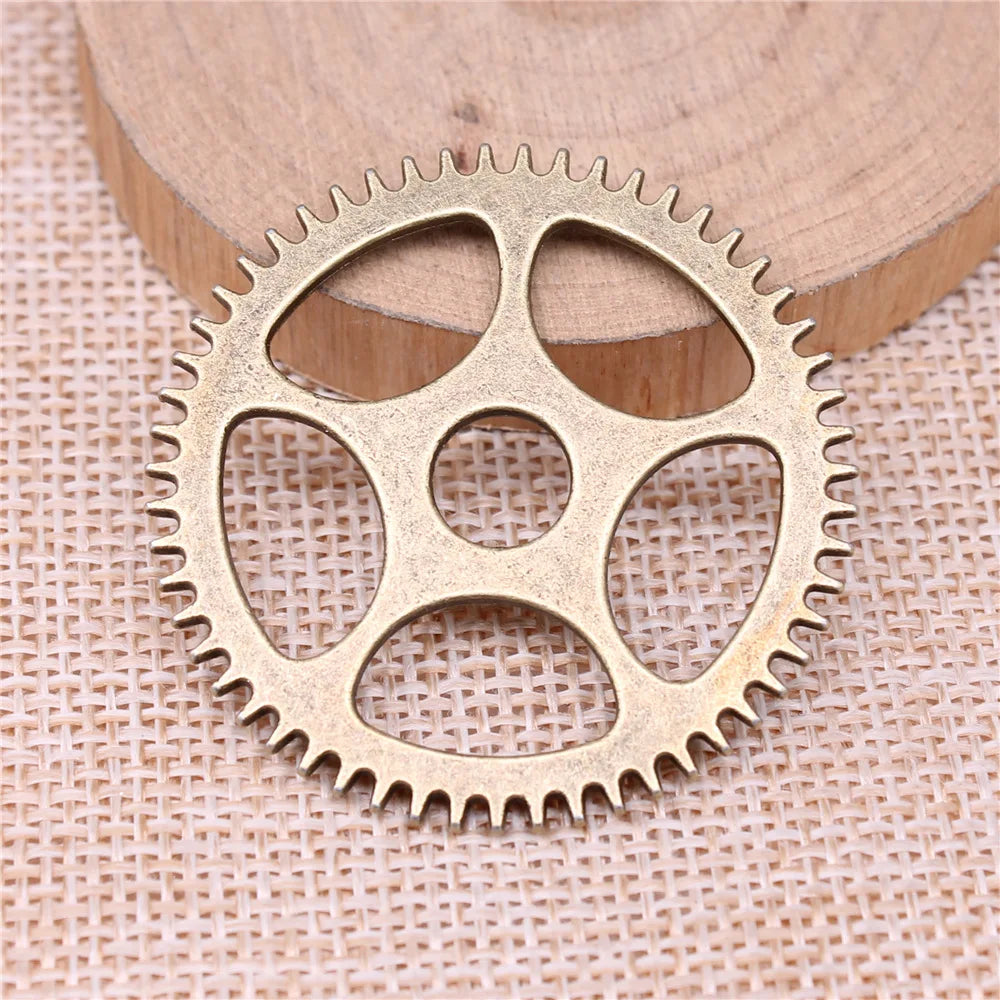 42x42mm 7.3g Multicolor Zinc Alloy Gear Charm Pendant for Necklace Bracelet Steampunk Jewelry Making