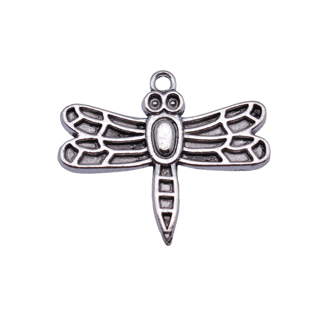 30x26mm 2.7g Antique Silver Zinc Alloy Dragonfly Charm Pendant for DIY Necklace Bracelet Jewelry Making