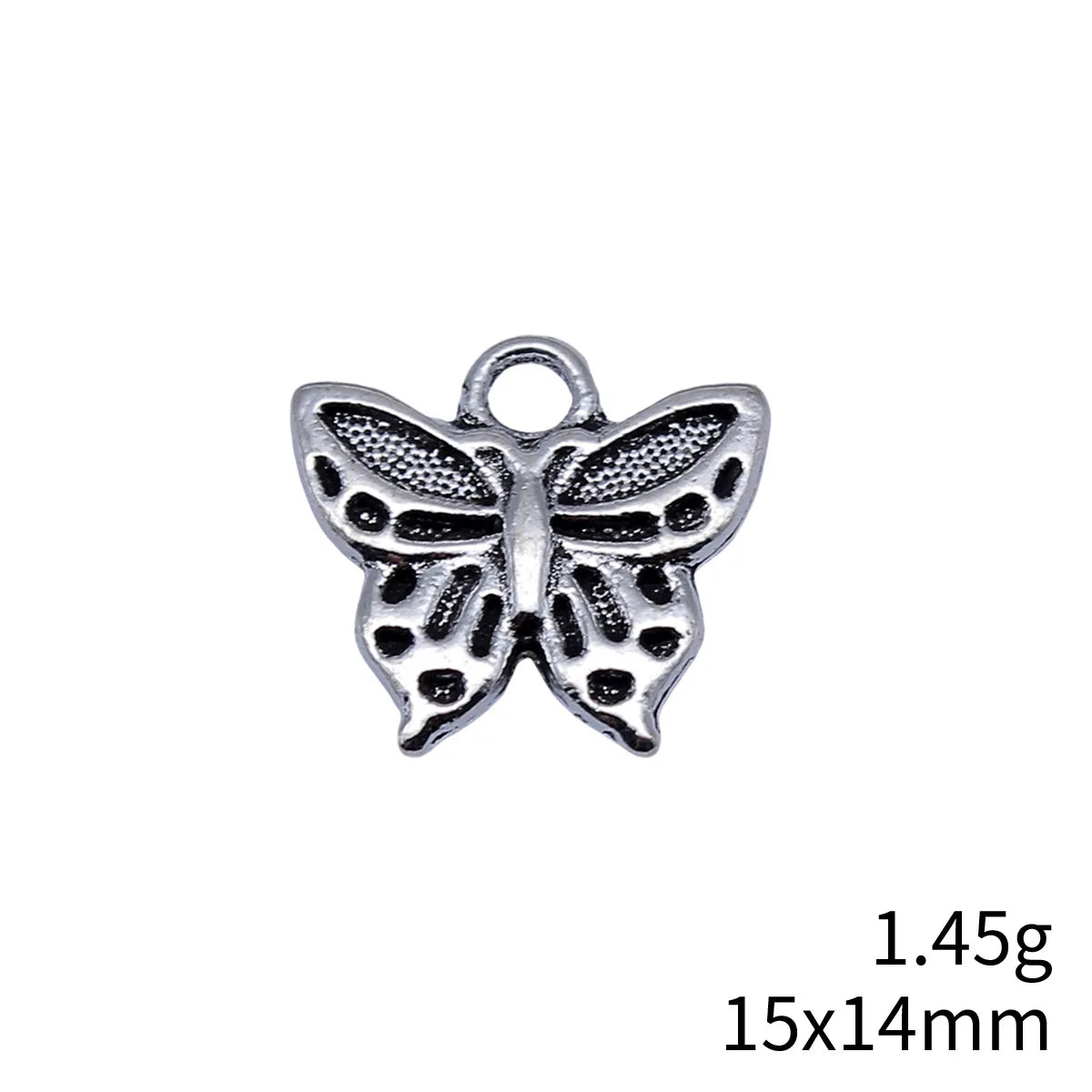 15x14mm 1.45g Antique Silver Zinc Alloy Butterfly Charm Pendant for DIY Necklace Bracelet Jewelry