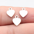 10x8.2mm 0.32g Antique Silver Zinc Alloy Heart Charm Pendant for Necklace Bracelet Earring DIY Making