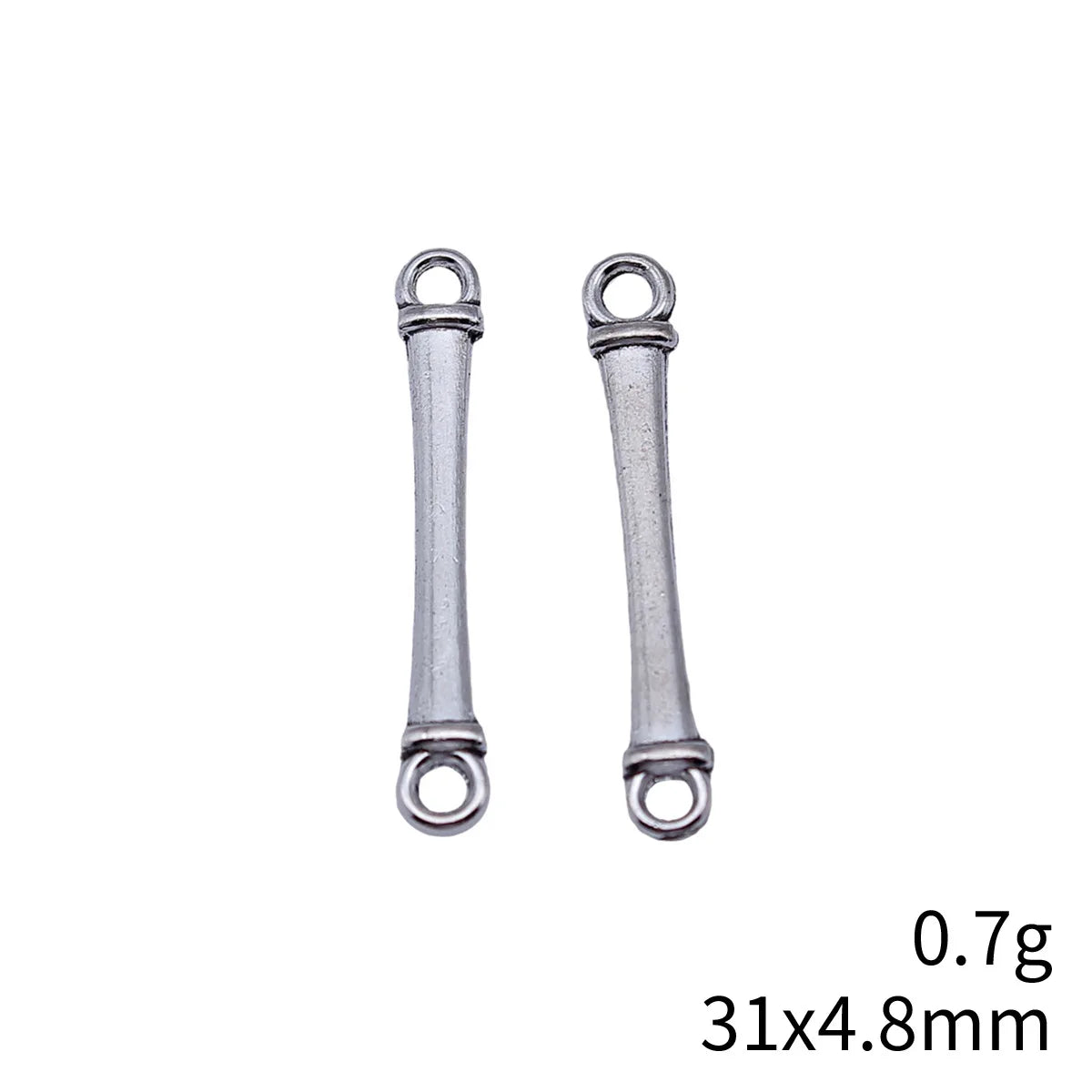31x4.8mm 0.7g Antique Silver Zinc Alloy Long Bar Connector Charm for DIY Bracelet Necklace Jewelry Making