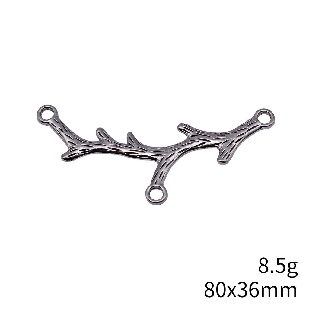 80x36mm 8.5g Multicolor Zinc Alloy Tree Branch Connector Charm for DIY Earrings Necklace Jewelry Making