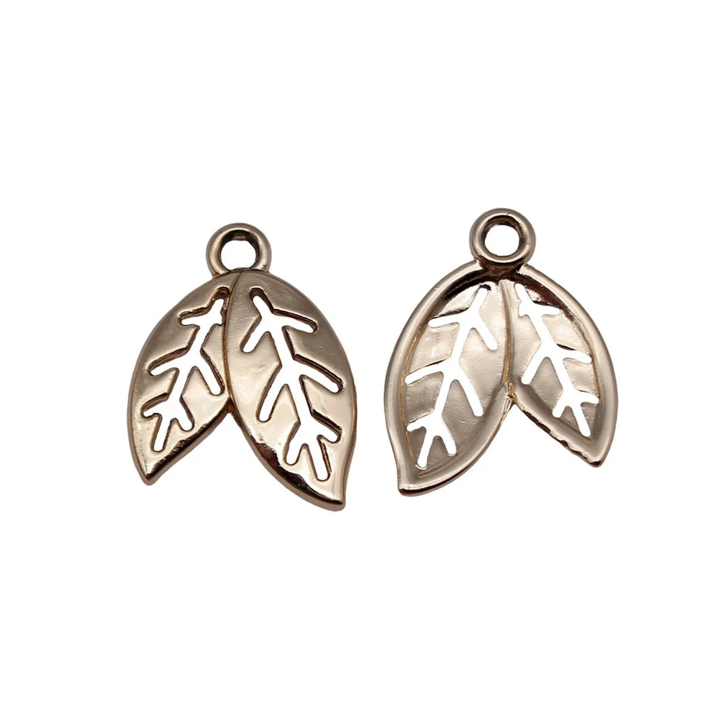 16x13mm 0.64g Multi Color Zinc Alloy Leaf Charm Pendant for DIY Necklace Bracelet Jewelry Making