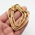 85x63mm 18.7g Bright Gold Zinc Alloy Three Layer Irregular Ring Charm Pendant for DIY Necklace Making