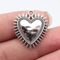 27x25mm 2.9g Antique Silver Zinc Alloy Thorn Heart Charm Pendant for DIY Necklace Bracelet Making