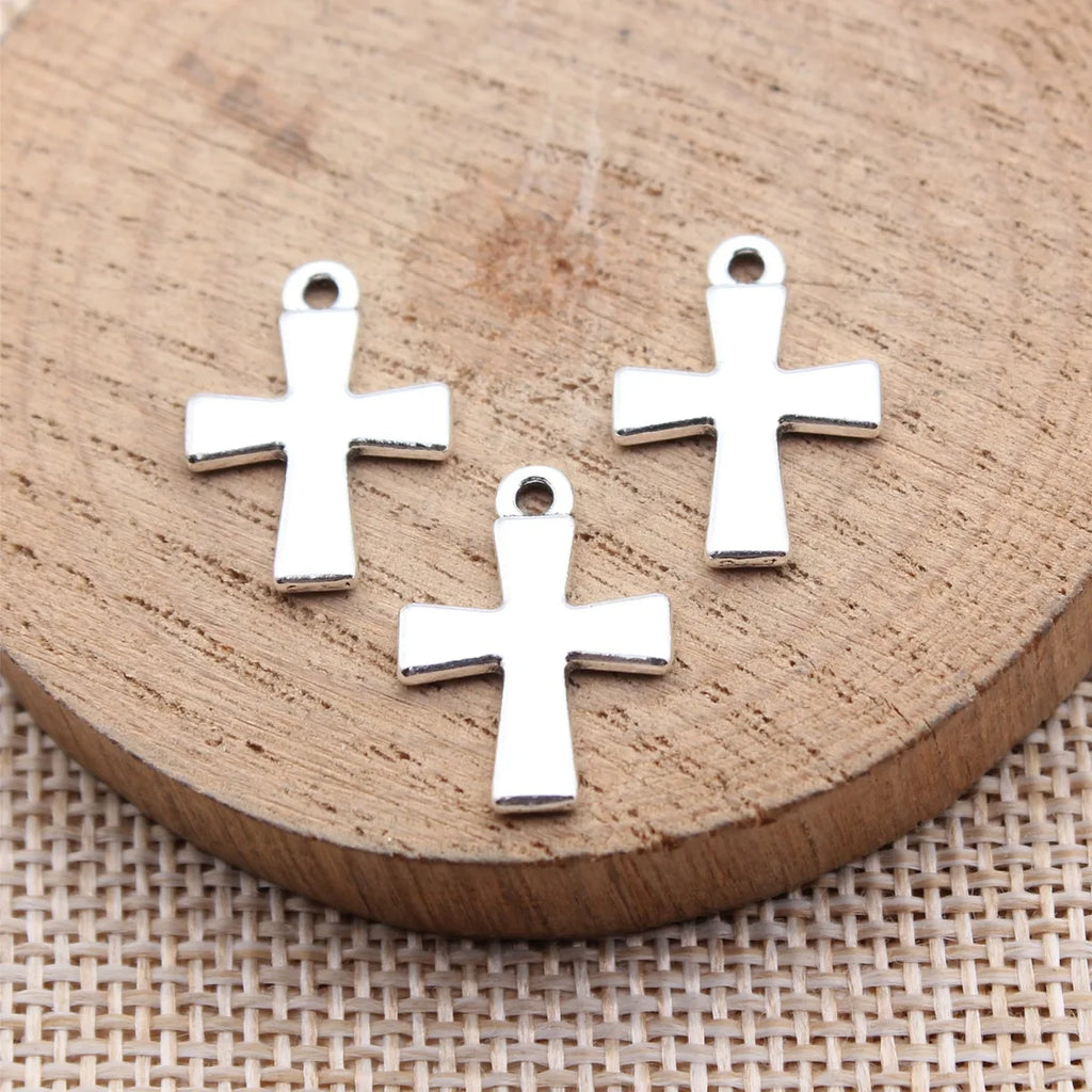 19x13mm 1g Antique silver zinc alloy Cross charm pendant for necklace bracelet jewelry making