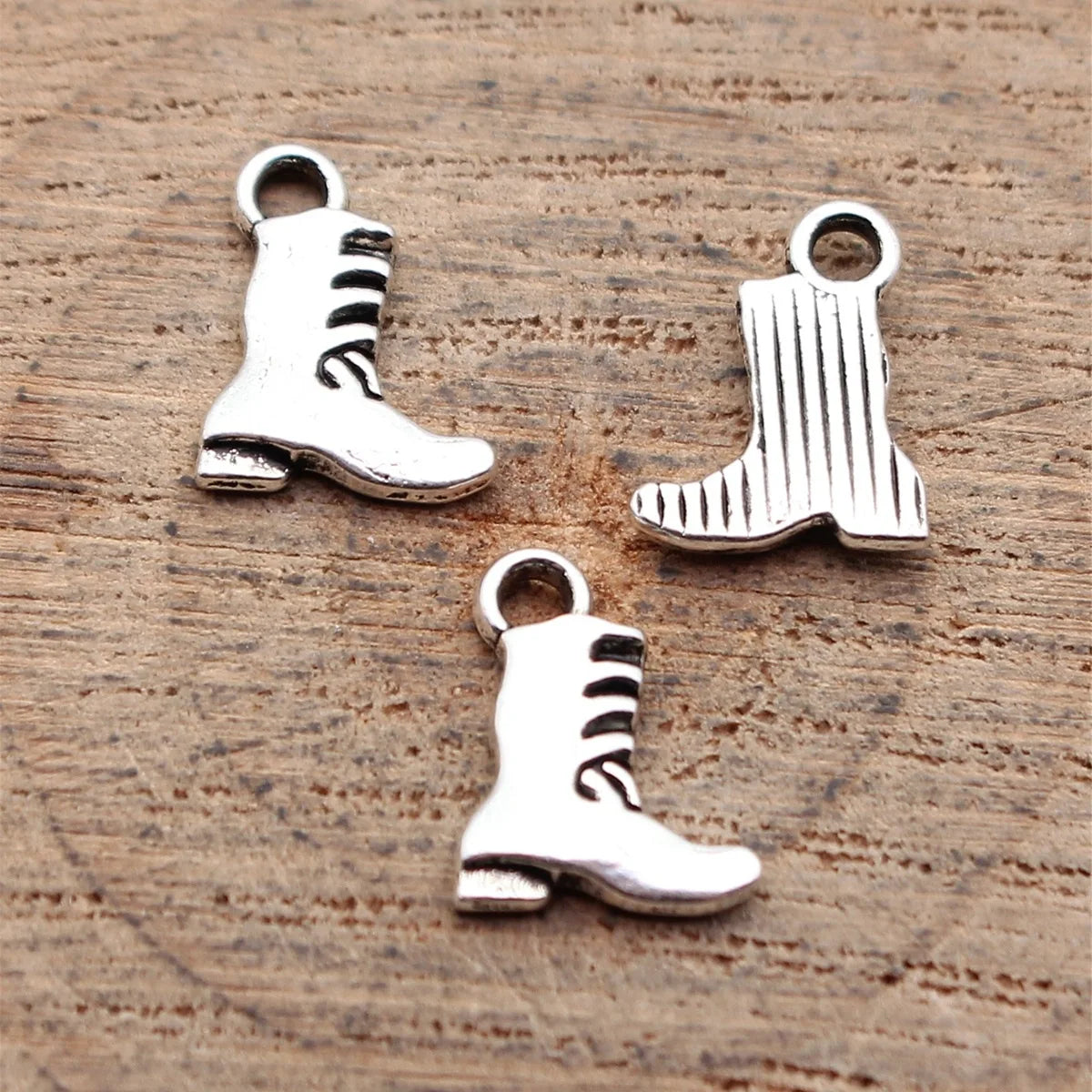 11x8.5mm 0.4g Antique Silver Zinc Alloy Boot Charm Pendant for DIY Bracelet Necklace Jewelry Making