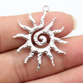 40x33mm 4.5g Multi Color Zinc Alloy Swirl Sun Charm Pendant for DIY Necklace Bracelet Making