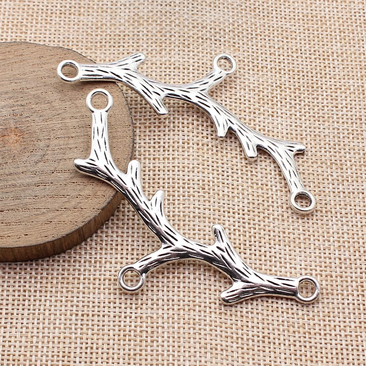 80x36mm 8.5g Multicolor Zinc Alloy Tree Branch Connector Charm for DIY Earrings Necklace Jewelry Making