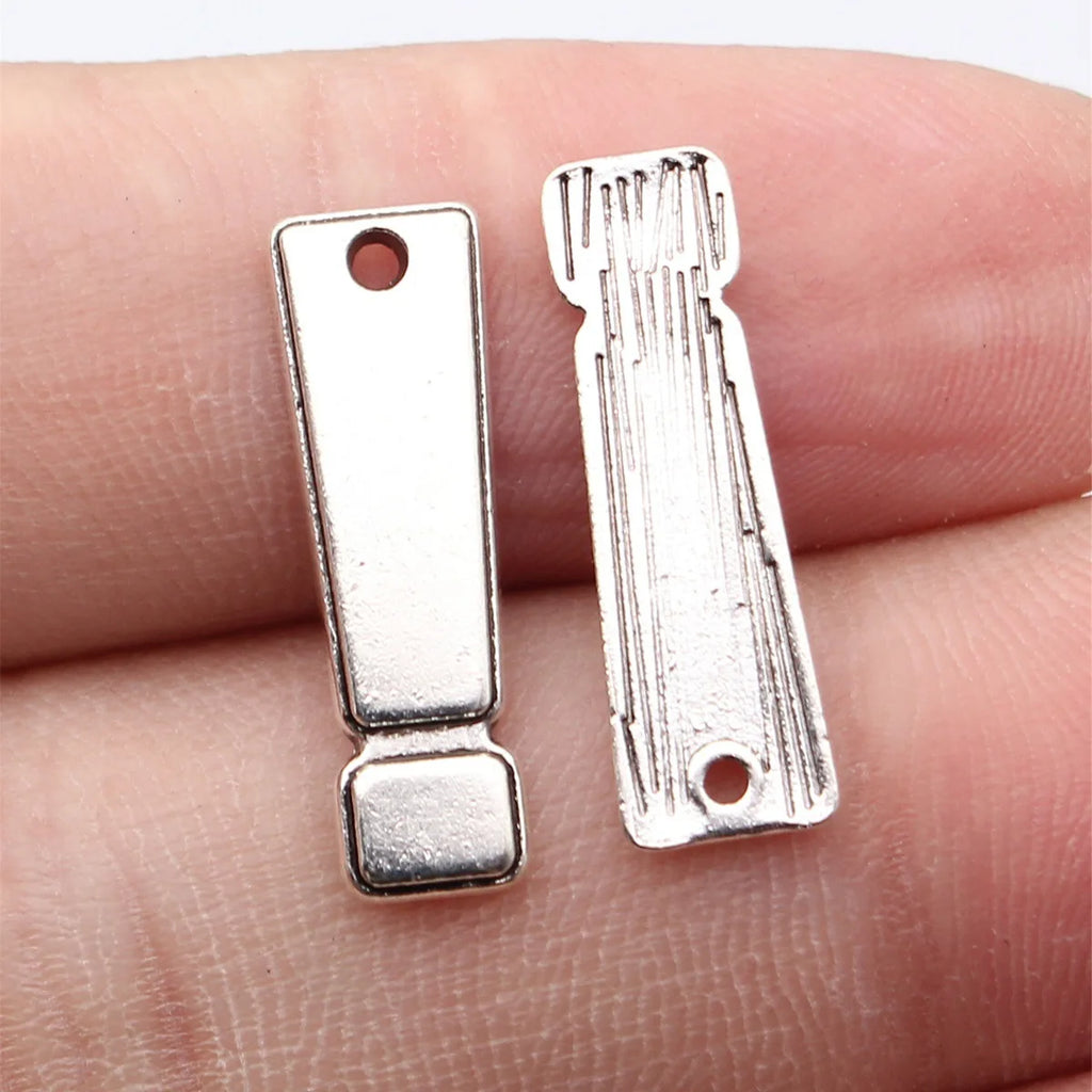 22x7mm 1g Multicolor Zinc Alloy Exclamation Mark Charm Pendant for DIY Necklace Bracelet
