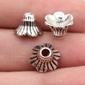 12x11x8mm 1.1g Antique Silver Zinc Alloy Trumpet Flower Bead Cap Flower Spacer Findings for DIY Jewelry