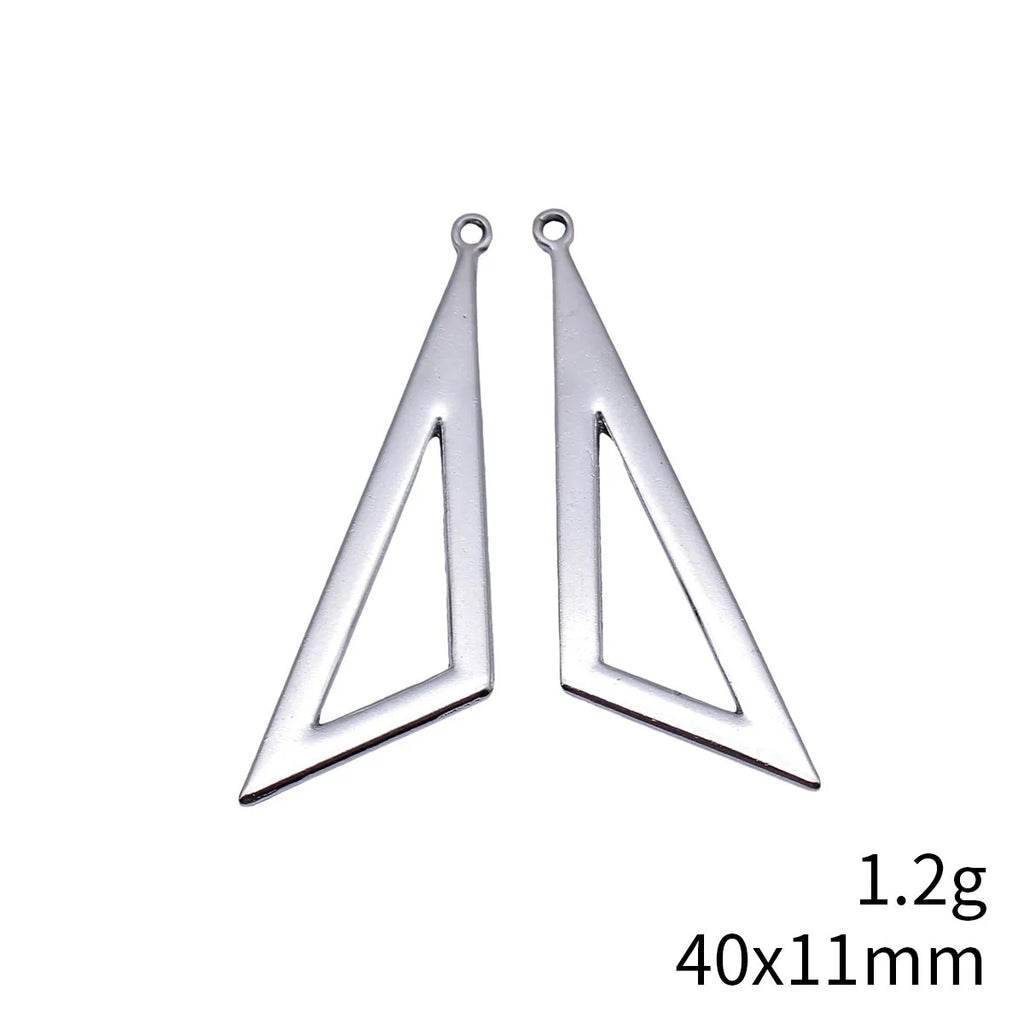40x11mm 1.2g Multicolor Zinc Alloy Hollow Geometric Triangle Charm Pendant for DIY Jewelry Making