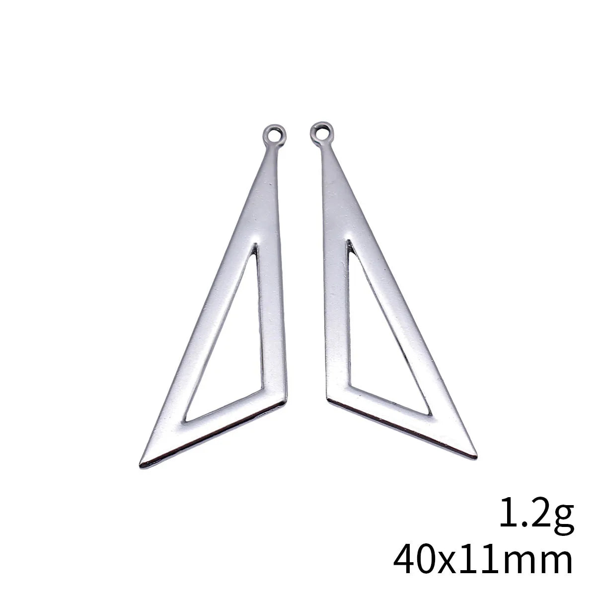 40x11mm 1.2g Multicolor Zinc Alloy Hollow Geometric Triangle Charm Pendant for DIY Jewelry Making