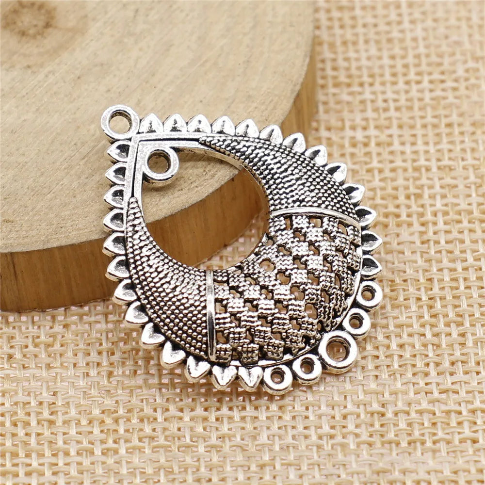 31x39mm 4.2g Multicolor Zinc Alloy Earring Connector Charm for DIY Dangle Earrings Jewelry Making