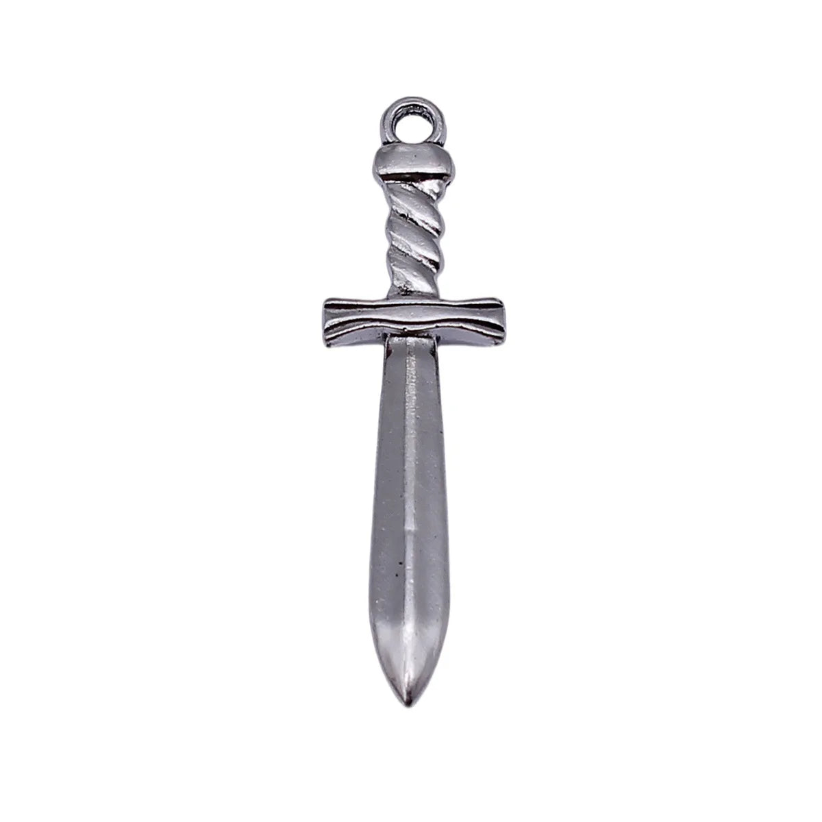 40x11mm 2.1g Antique Silver Zinc Alloy Sword Charm Pendant for Gothic DIY Jewelry Making