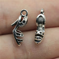 19x8mm 1.5g Antique Silver Zinc Alloy Ladies Sandal Charm Pendant for DIY Necklace Bracelet Making
