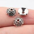 8.9x8.6x4mm 0.64g Antique Silver Zinc Alloy Small Bead Cap Flower Cone Jewelry Findings for DIY Pendants