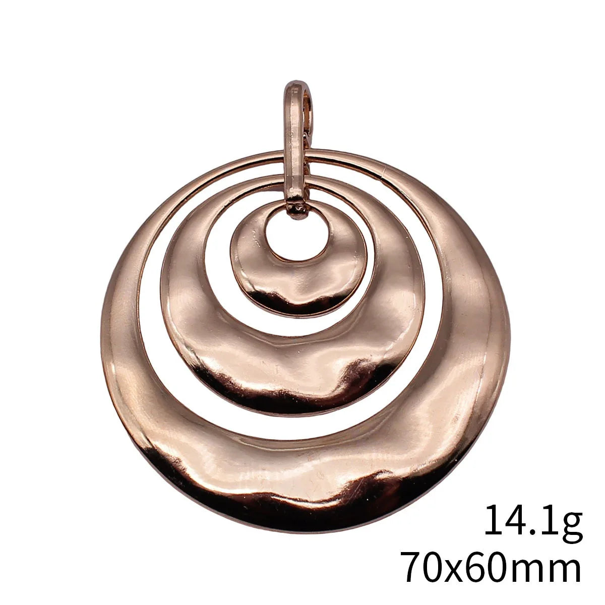 70x60mm 14.1g KC Gold Zinc Alloy Three Layer Round Ring Large Charm Pendant for DIY Necklace Making